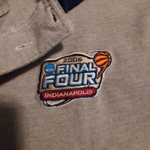 2006 NCAAM basketball Final Four Polo Gray Shirt Men's large‎